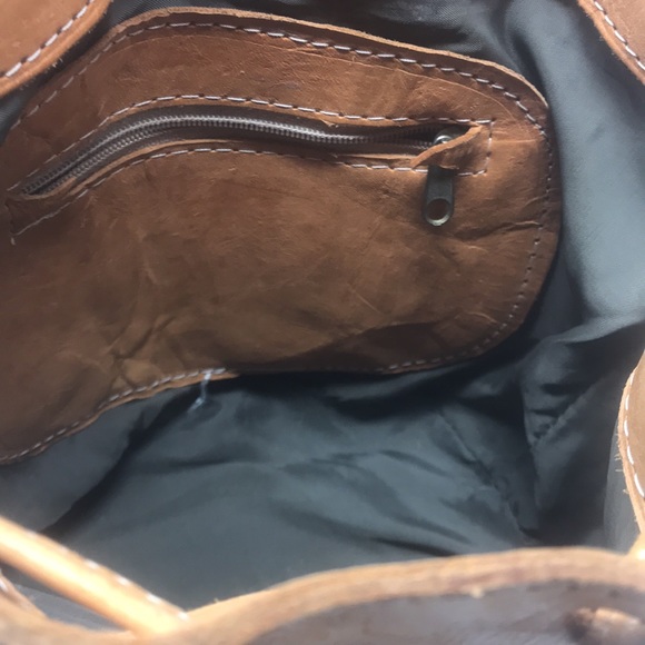 Leather Tooled Vintage Small Bucket Bag - Picture 6 of 6